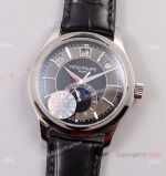 GR factory Patek Philippe Annual Calendar Moon phase 5205g Cal.324 V2 Watch Gray Dial 40mm